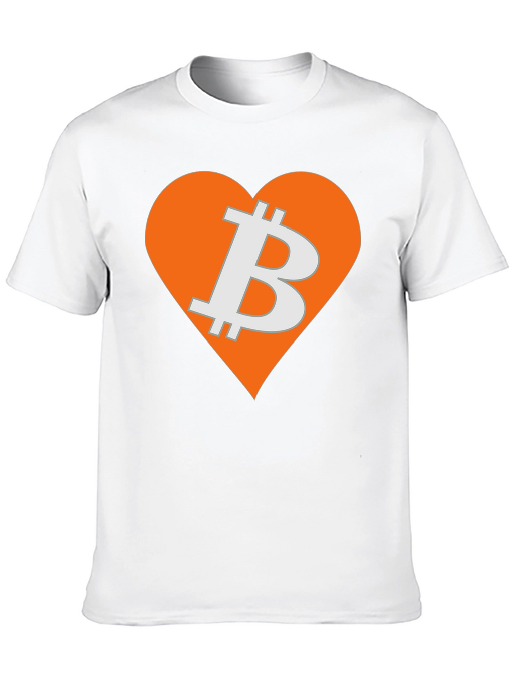 Bitcoin Heart Graphic Tee - Crypto Love