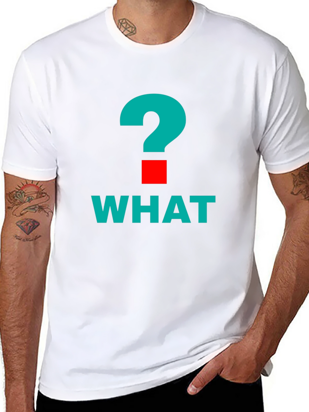 What? Graphic Tee - Bold Question Mark Design