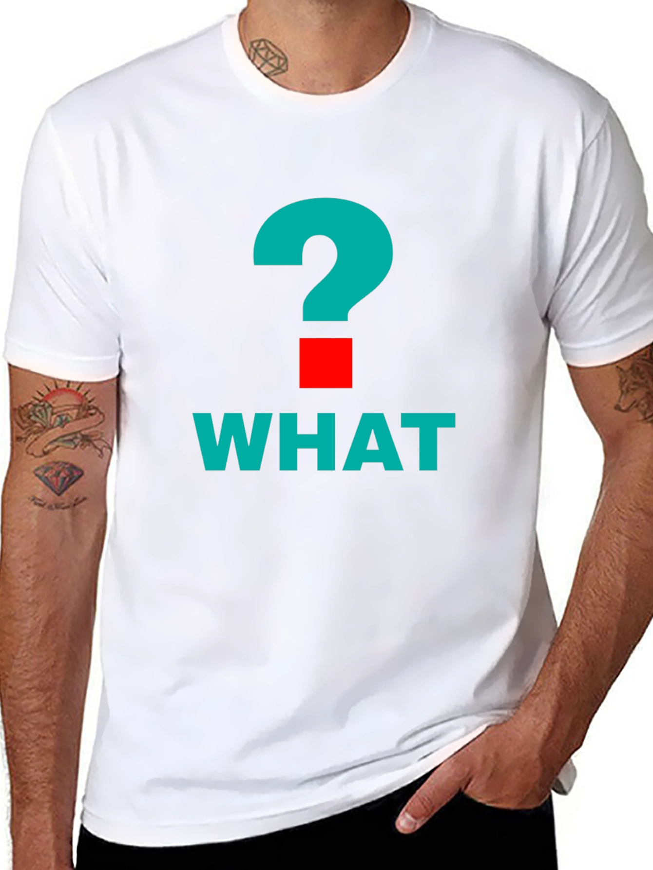 What? Graphic Tee - Bold Question Mark Design