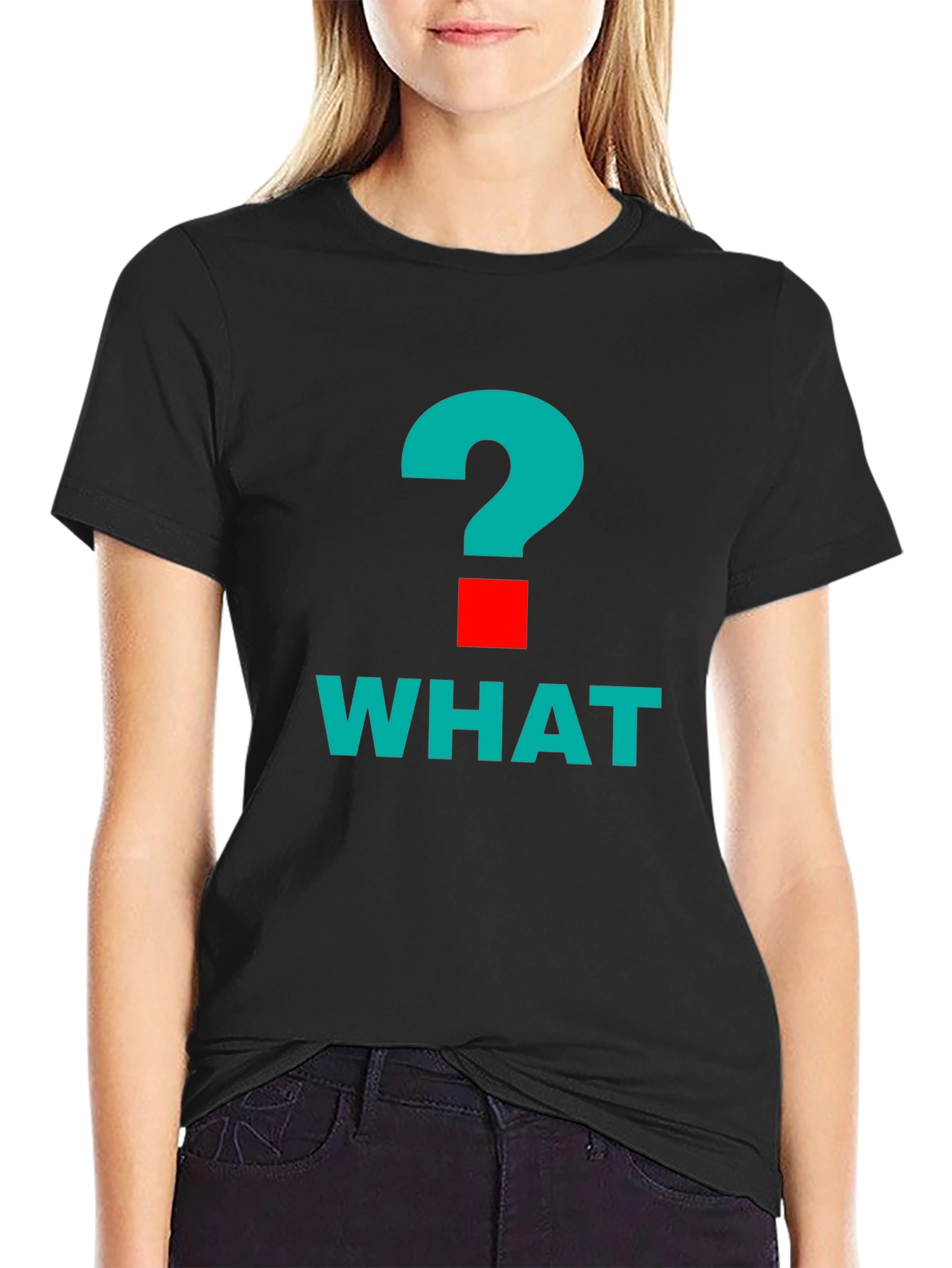What? Graphic Tee - Bold Question Mark Design