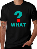 What? Graphic Tee - Bold Question Mark Design