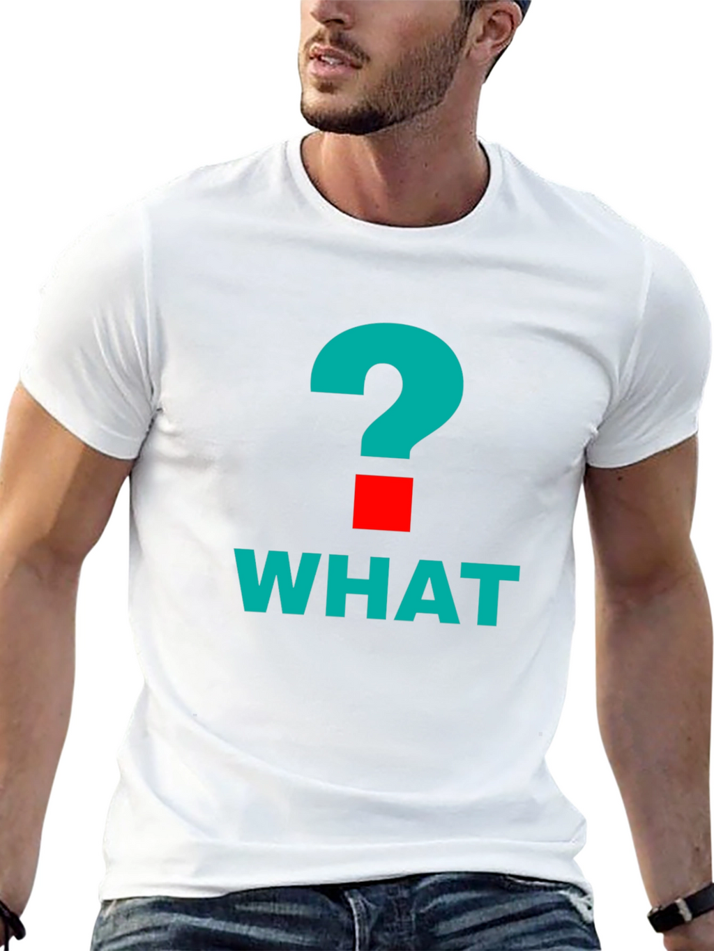What? Graphic Tee - Bold Question Mark Design