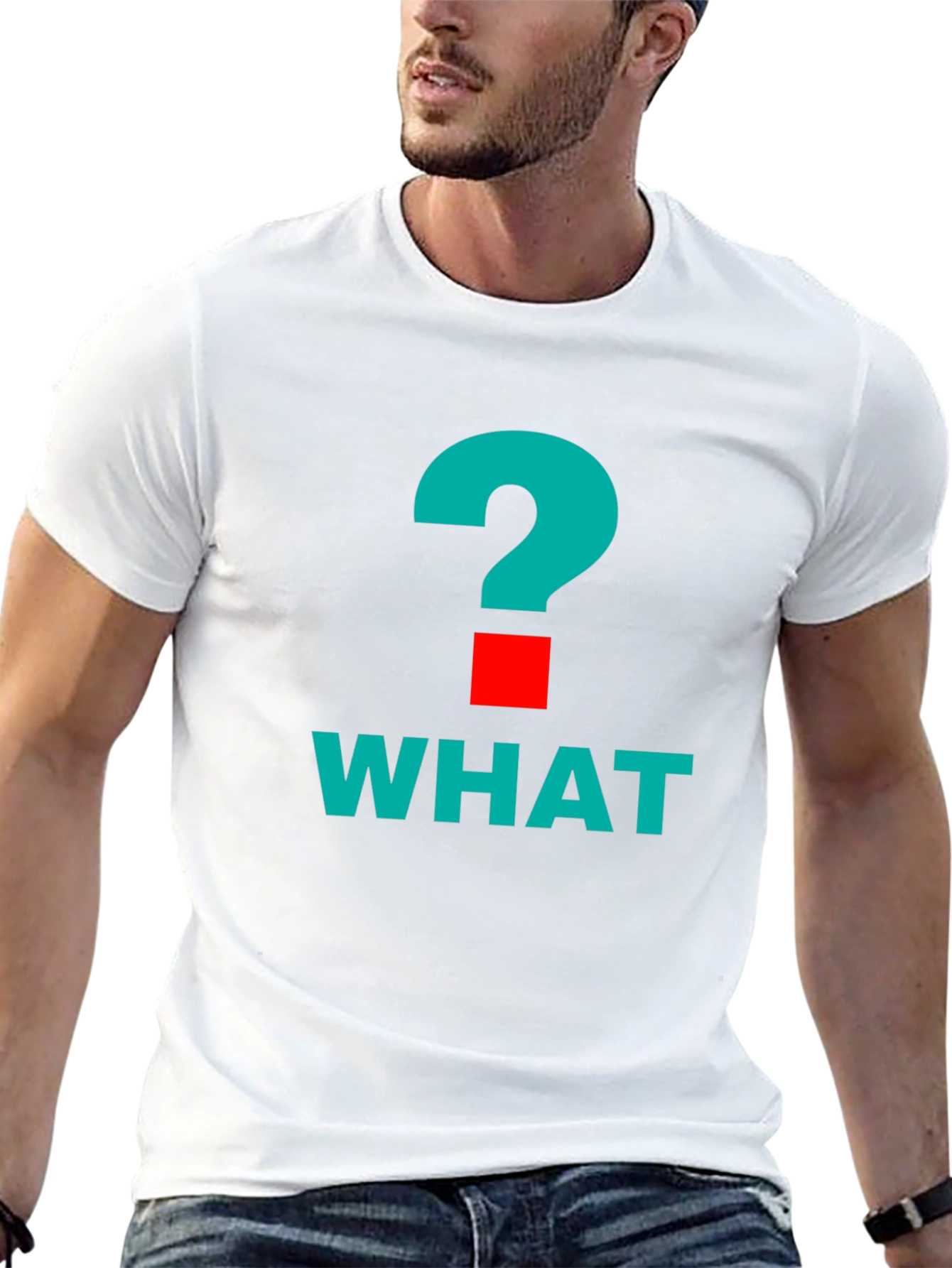 What? Graphic Tee - Bold Question Mark Design