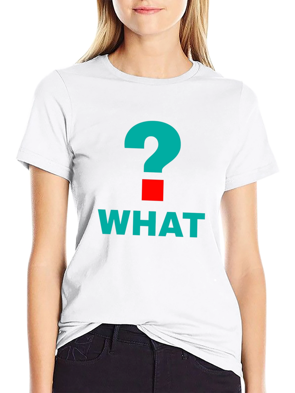 What? Graphic Tee - Bold Question Mark Design