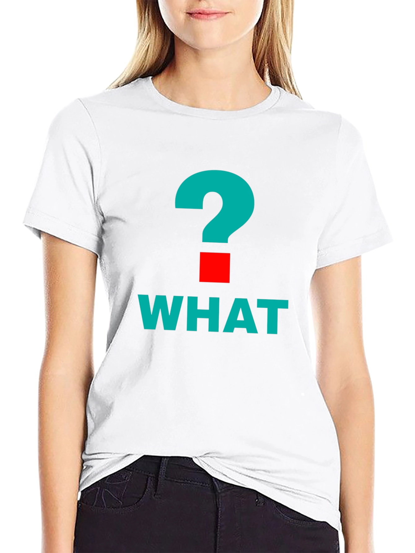 What? Graphic Tee - Bold Question Mark Design