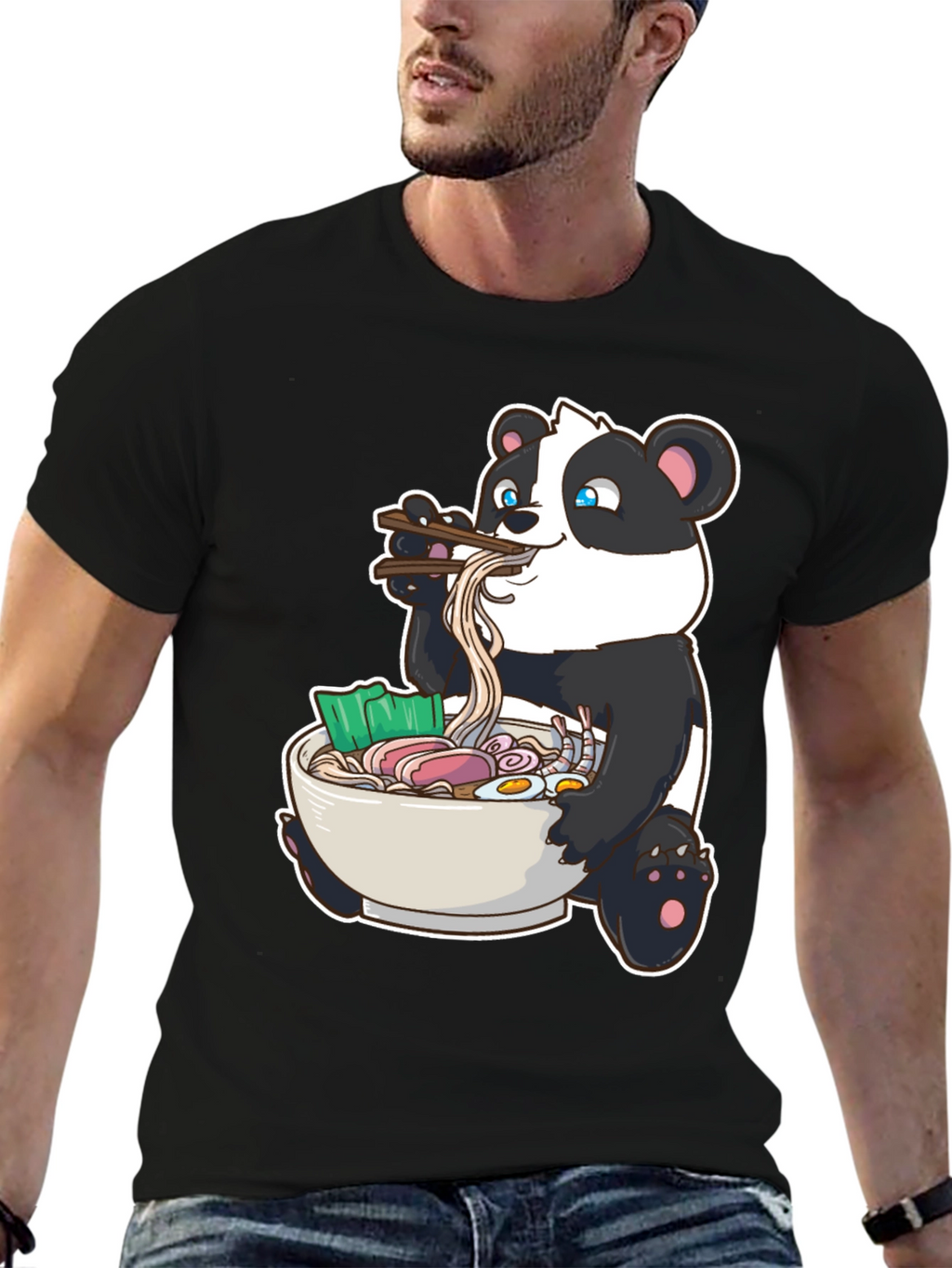 Panda Ramen T-Shirt - Cute Anime Foodie Tee