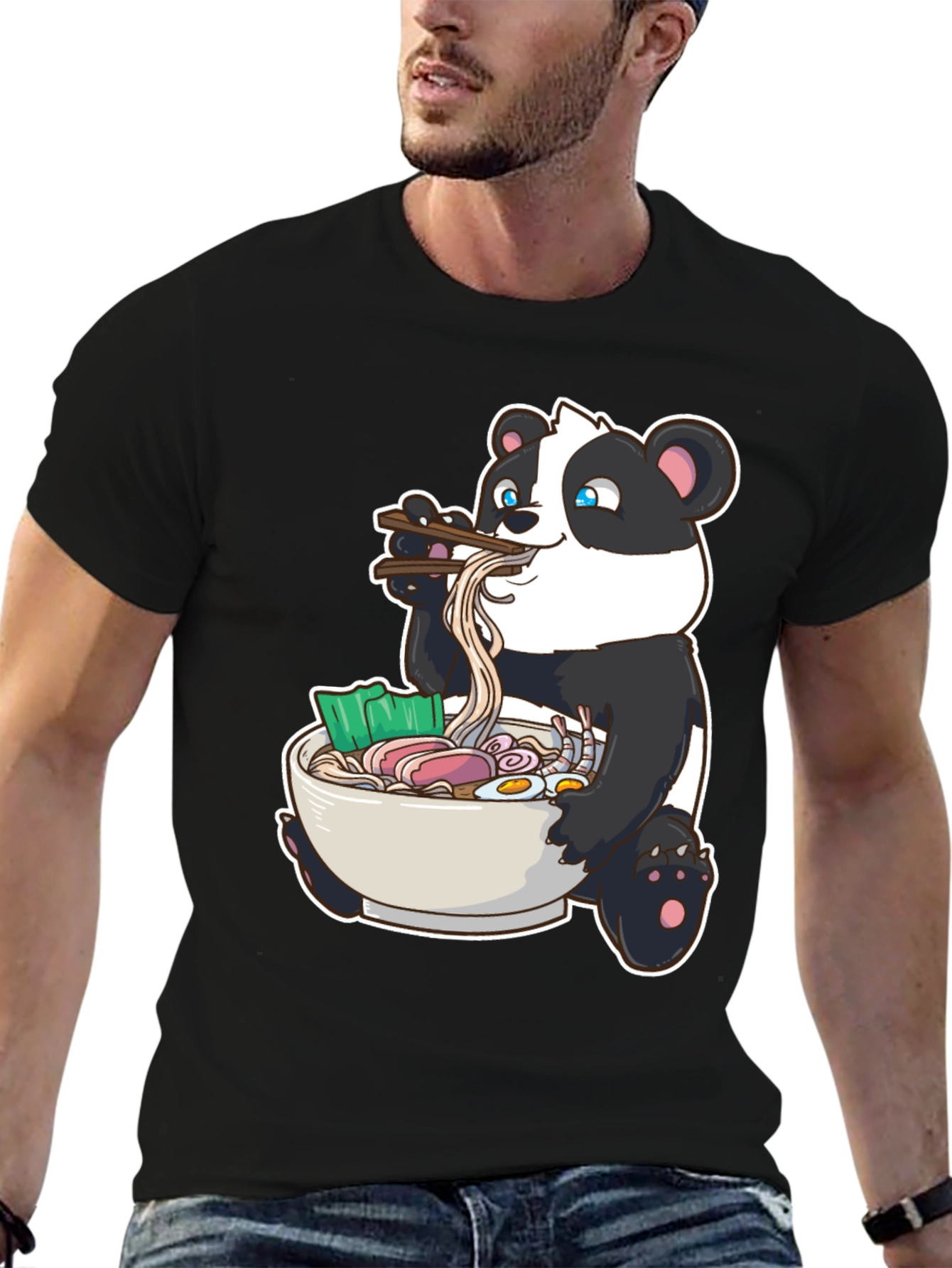 Panda Ramen T-Shirt - Cute Anime Foodie Tee