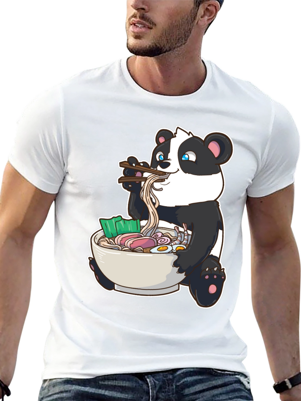 Panda Ramen T-Shirt - Cute Anime Foodie Tee