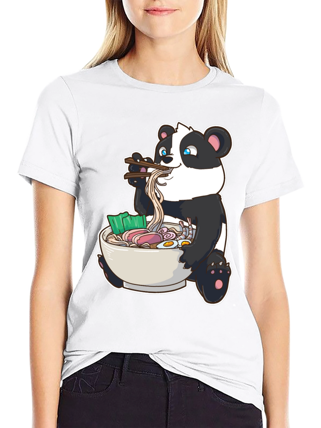 Panda Ramen T-Shirt - Cute Anime Foodie Tee