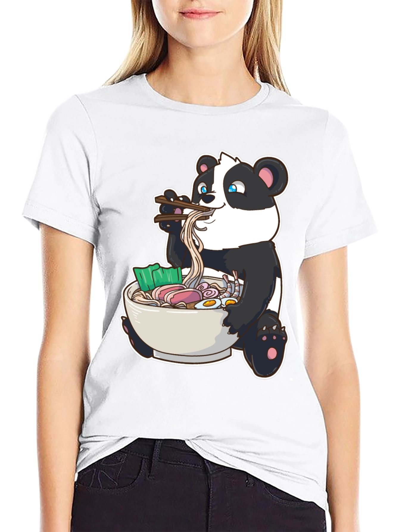 Panda Ramen T-Shirt - Cute Anime Foodie Tee