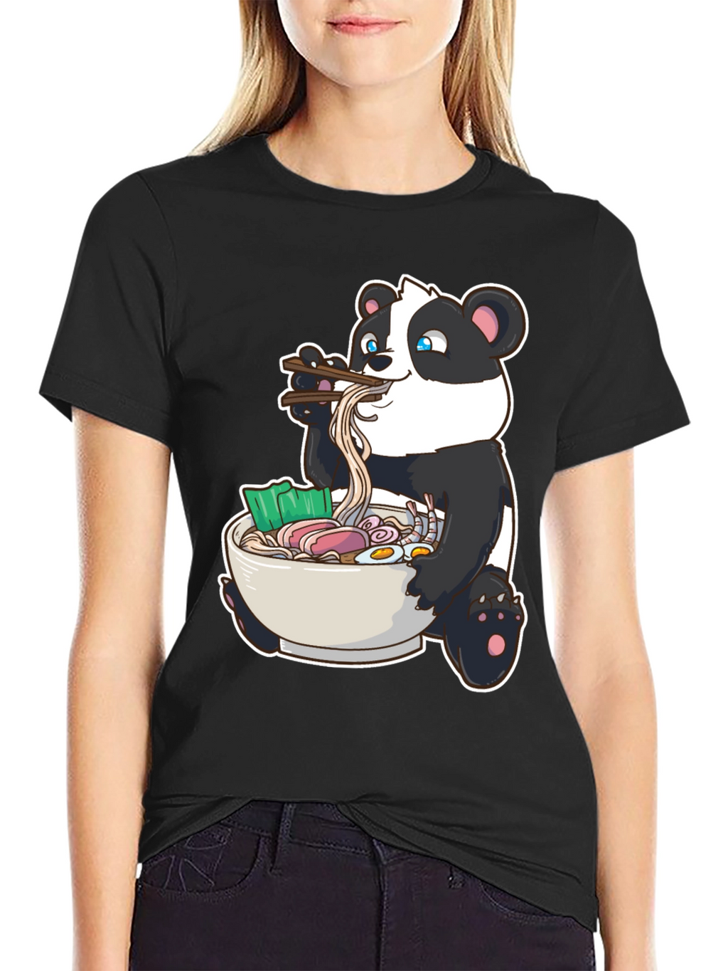 Panda Ramen T-Shirt - Cute Anime Foodie Tee