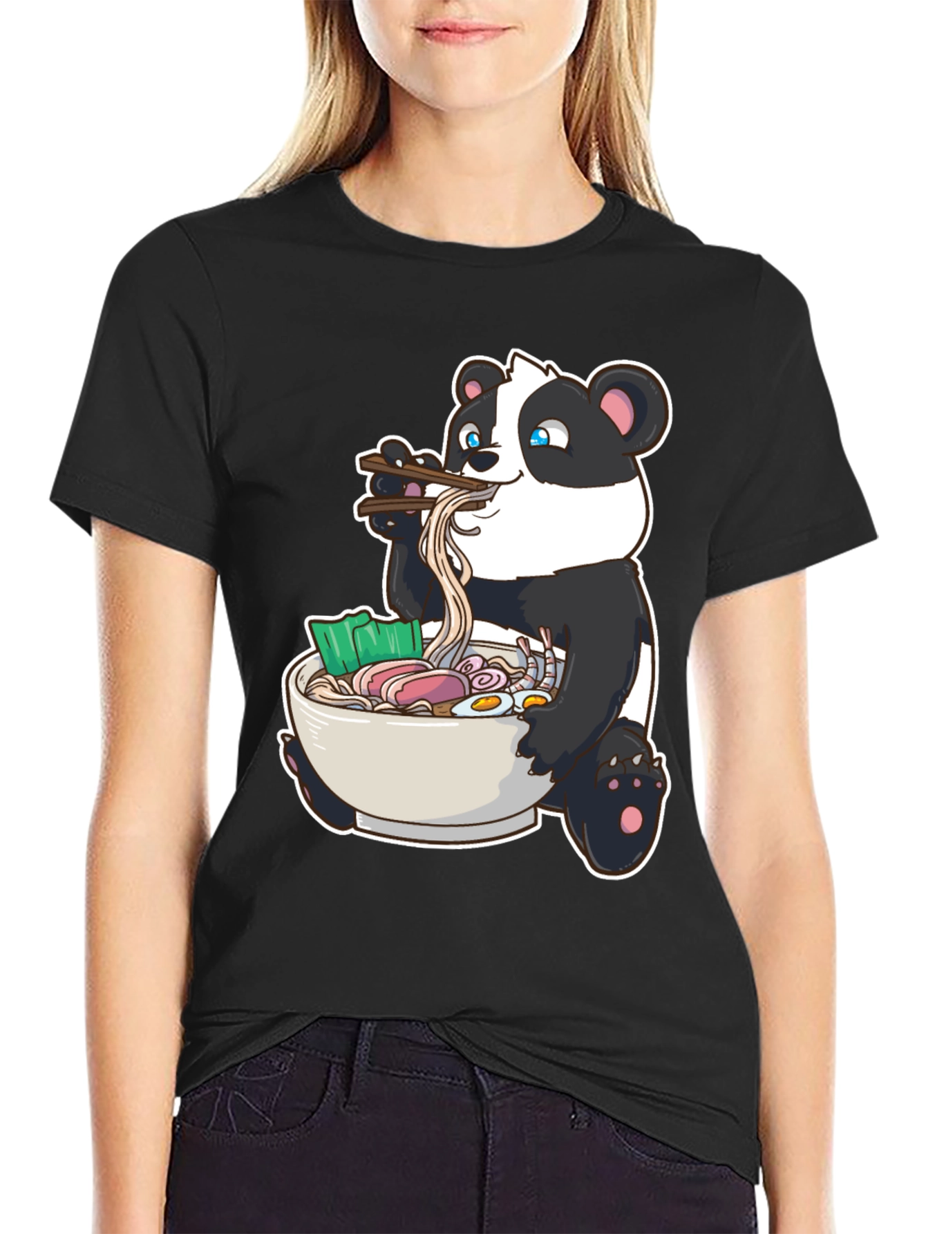 Panda Ramen T-Shirt - Cute Anime Foodie Tee