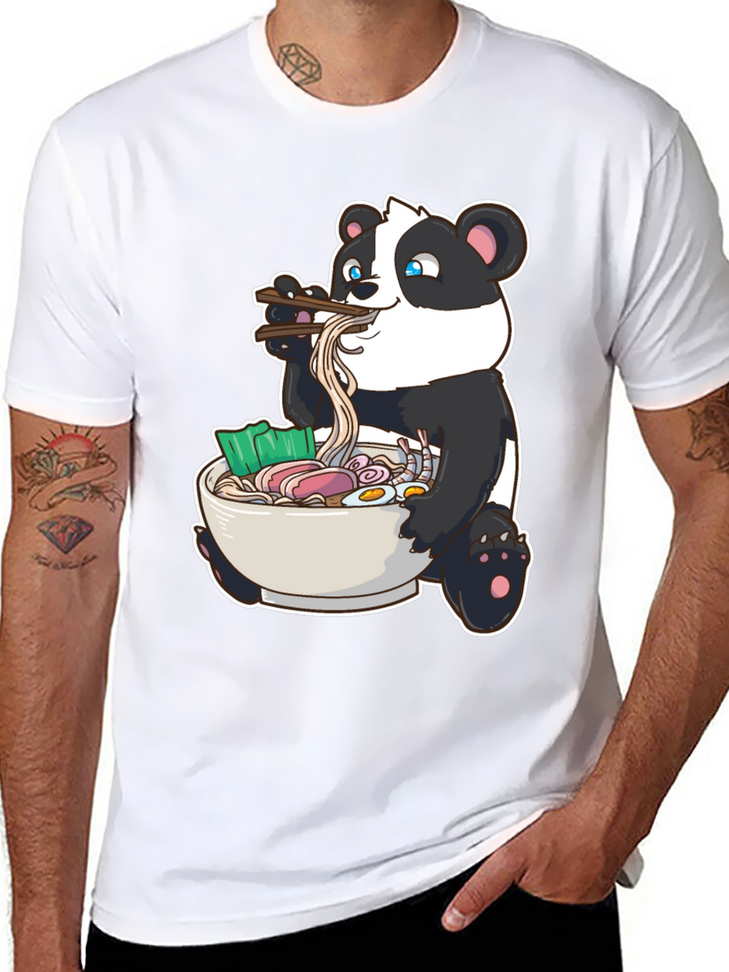 Panda Ramen T-Shirt - Cute Anime Foodie Tee