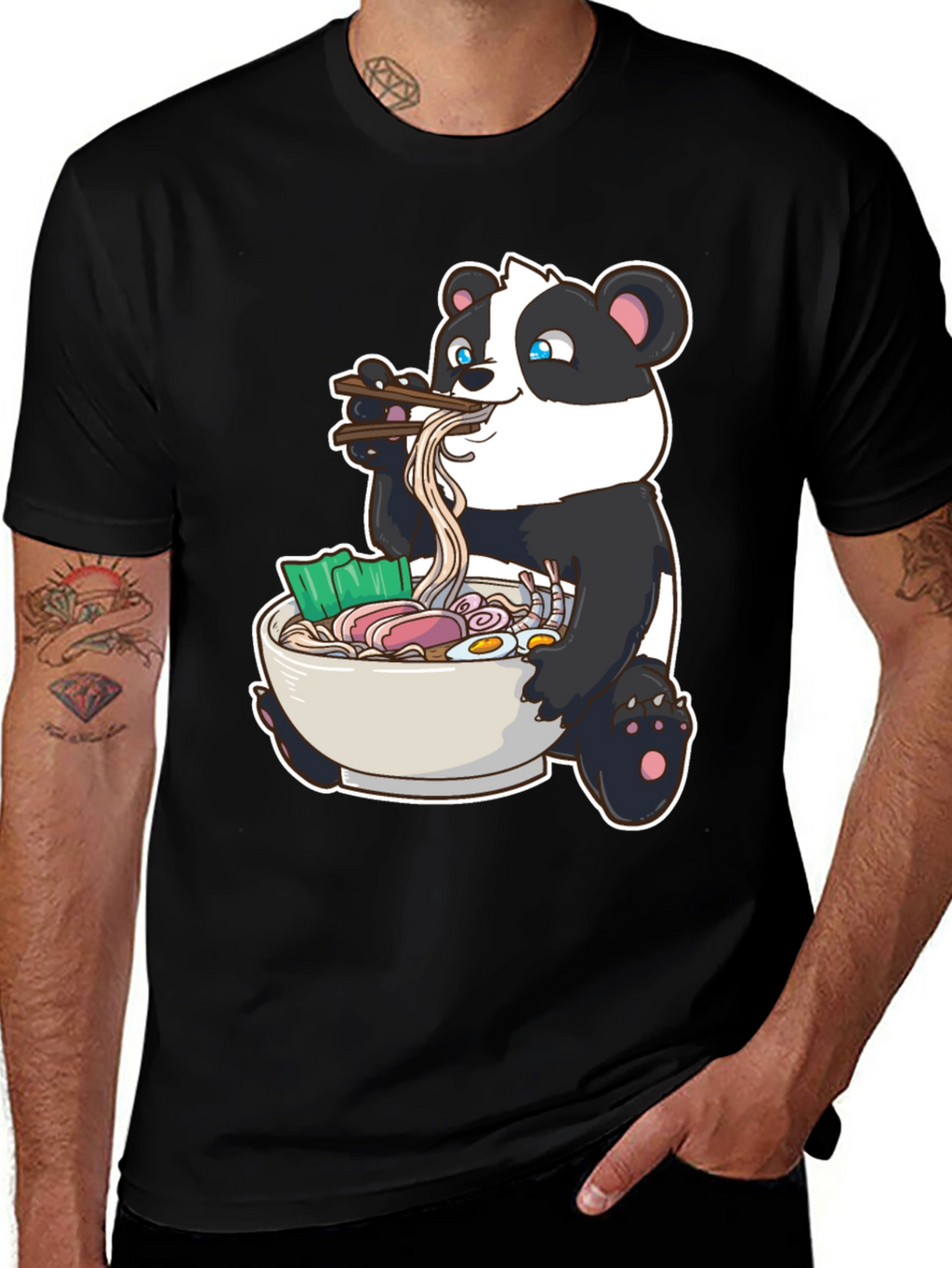Panda Ramen T-Shirt - Cute Anime Foodie Tee