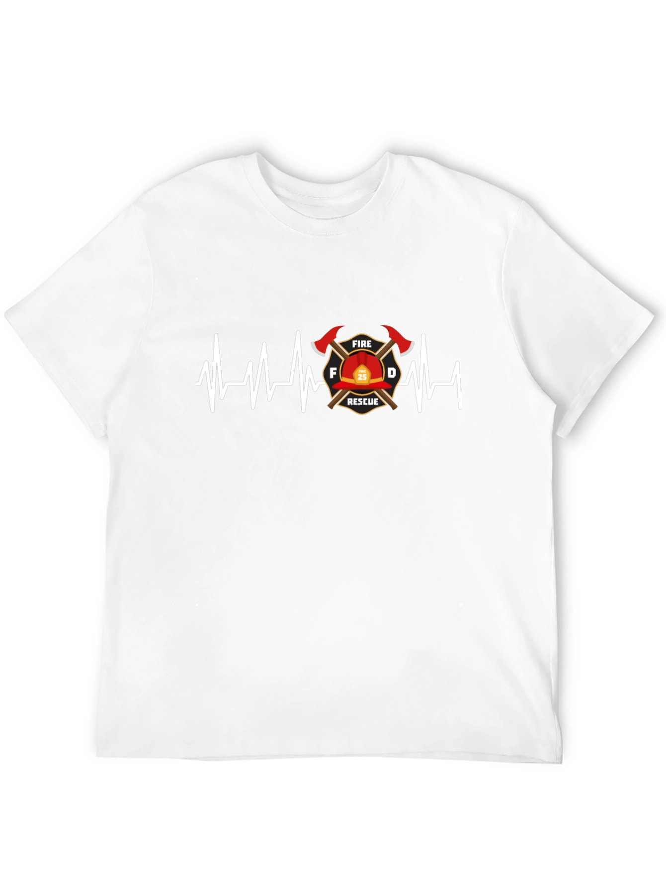 Firefighter Rescue Heartbeat T-Shirt