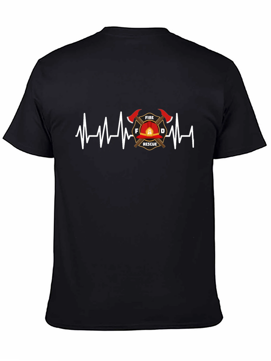 Firefighter Rescue Heartbeat T-Shirt