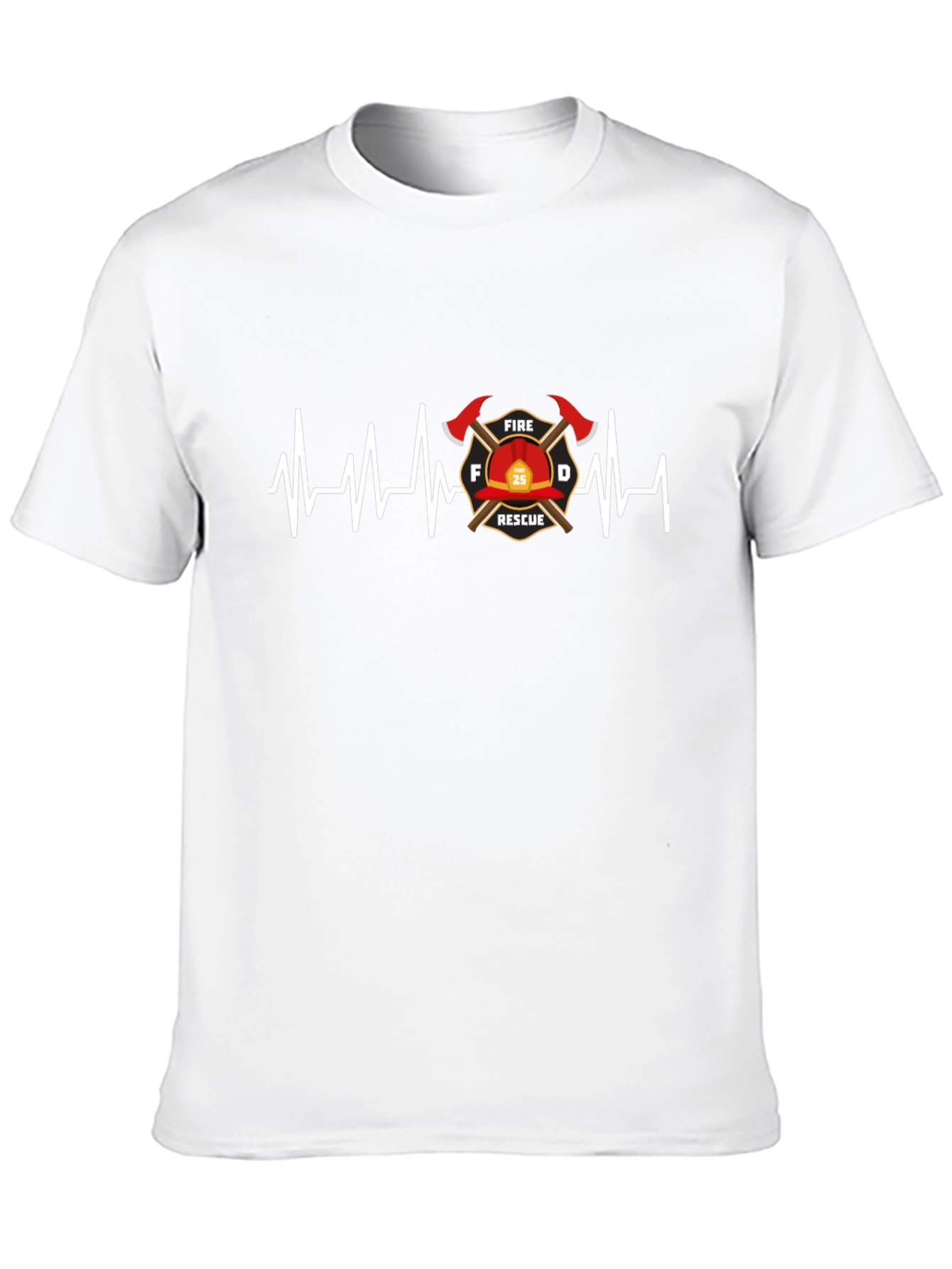 Firefighter Rescue Heartbeat T-Shirt