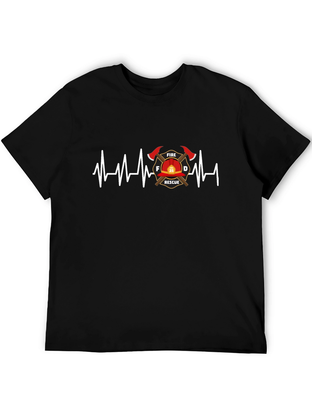 Firefighter Rescue Heartbeat T-Shirt