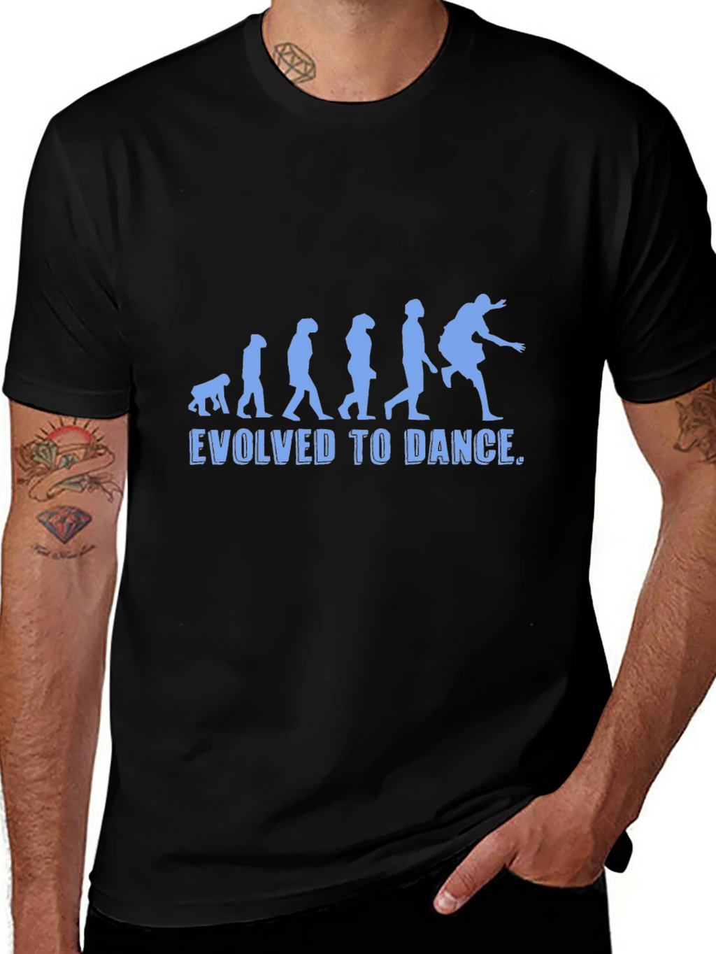 Evolved to Dance Graphic Tee - Black Cotton T-Shirt