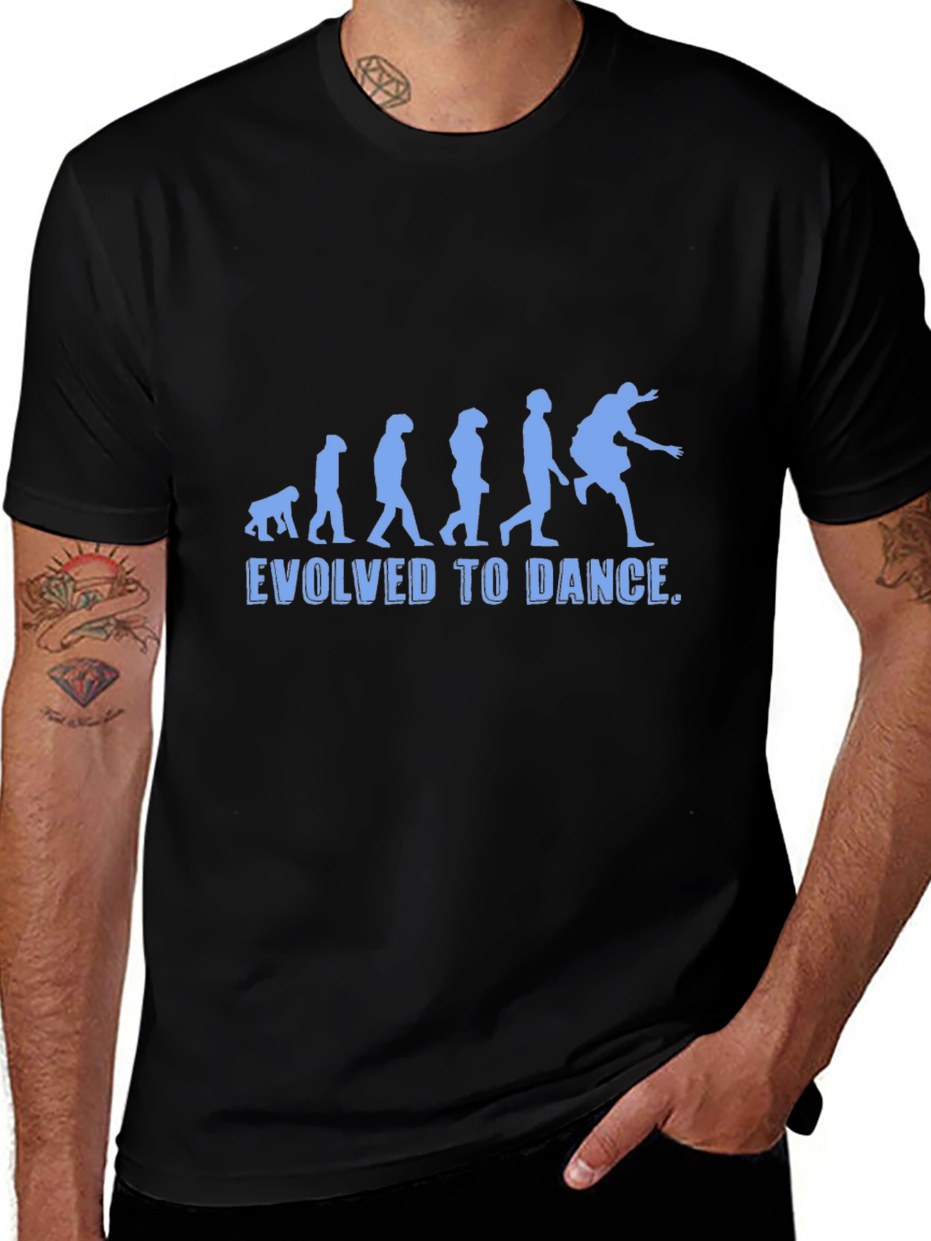 Evolved to Dance Graphic Tee - Black Cotton T-Shirt