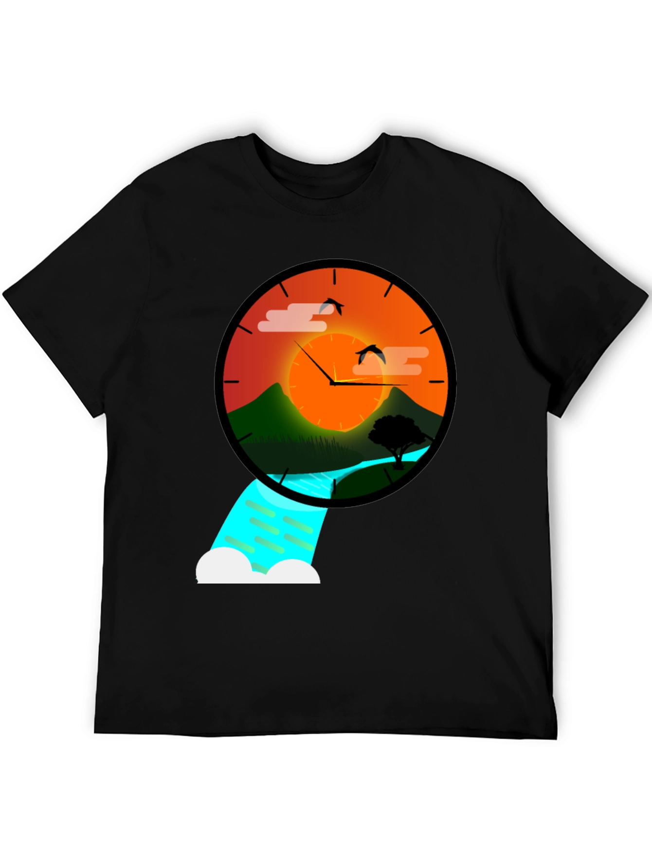 Sunset Time Nature Graphic Tee