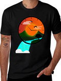 Sunset Time Nature Graphic Tee