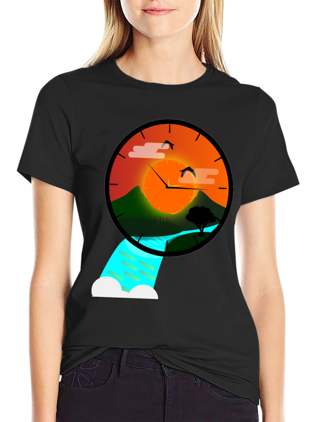 Sunset Time Nature Graphic Tee