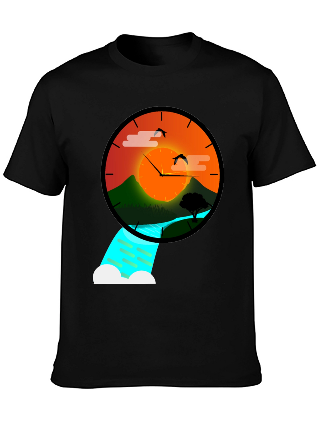 Sunset Time Nature Graphic Tee