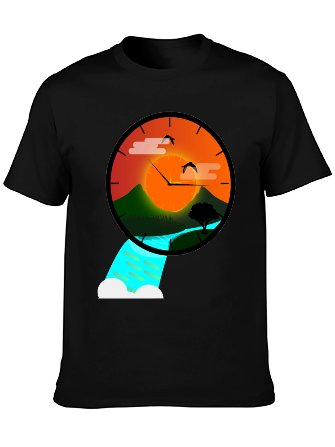 Sunset Time Nature Graphic Tee