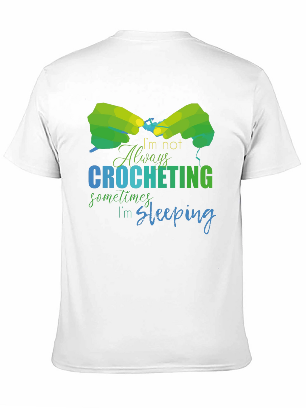 Crocheting & Sleeping Graphic T-Shirt - Black