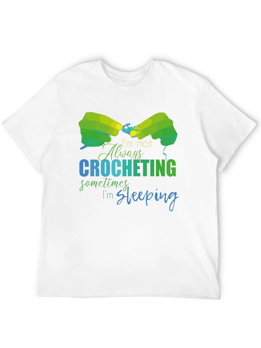 Crocheting & Sleeping Graphic T-Shirt - Black