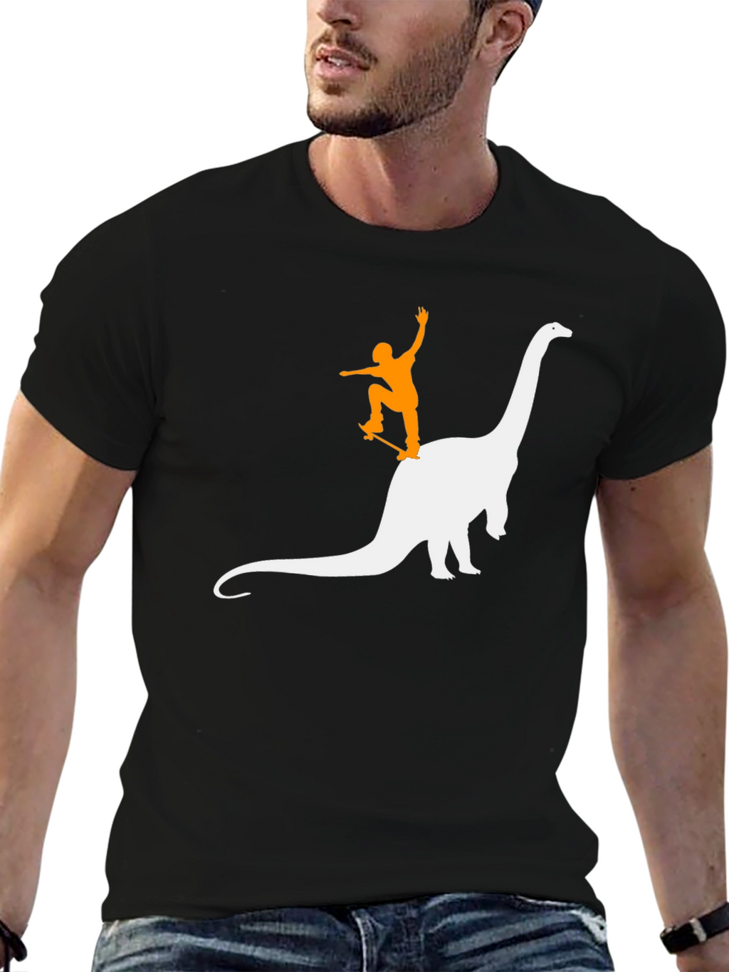 Dino Skate T-Shirt - Cool Graphic Tee