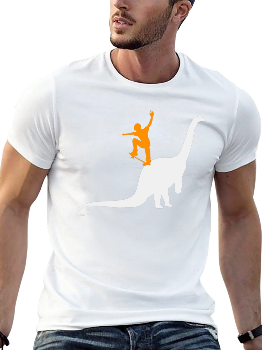 Dino Skate T-Shirt - Cool Graphic Tee