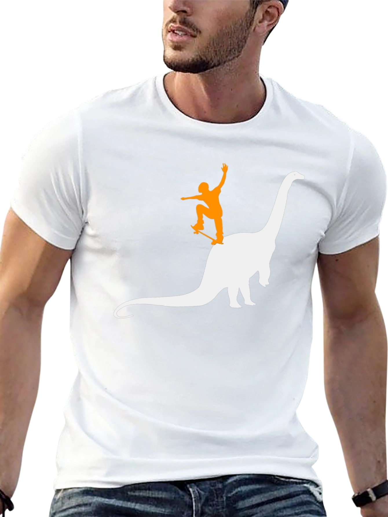 Dino Skate T-Shirt - Cool Graphic Tee