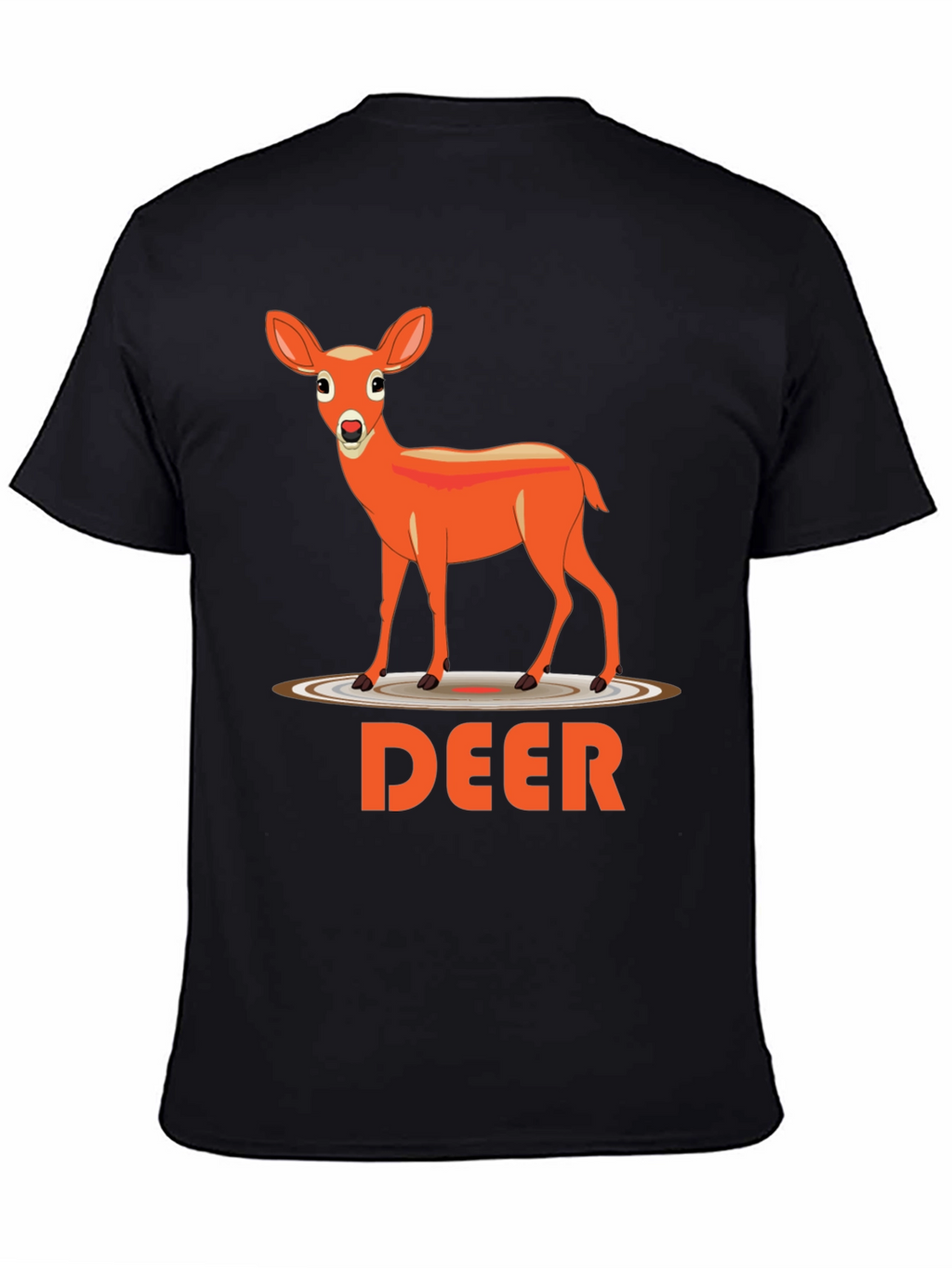 Deer Graphic Tee - Black Casual Shirt