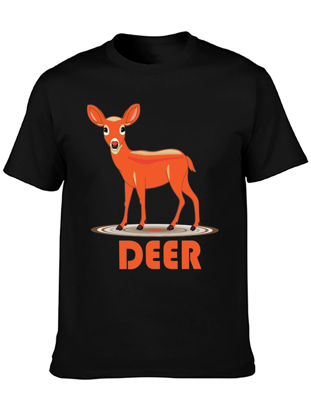 Deer Graphic Tee - Black Casual Shirt