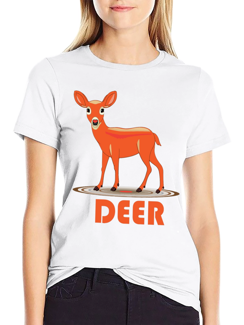Deer Graphic Tee - Black Casual Shirt