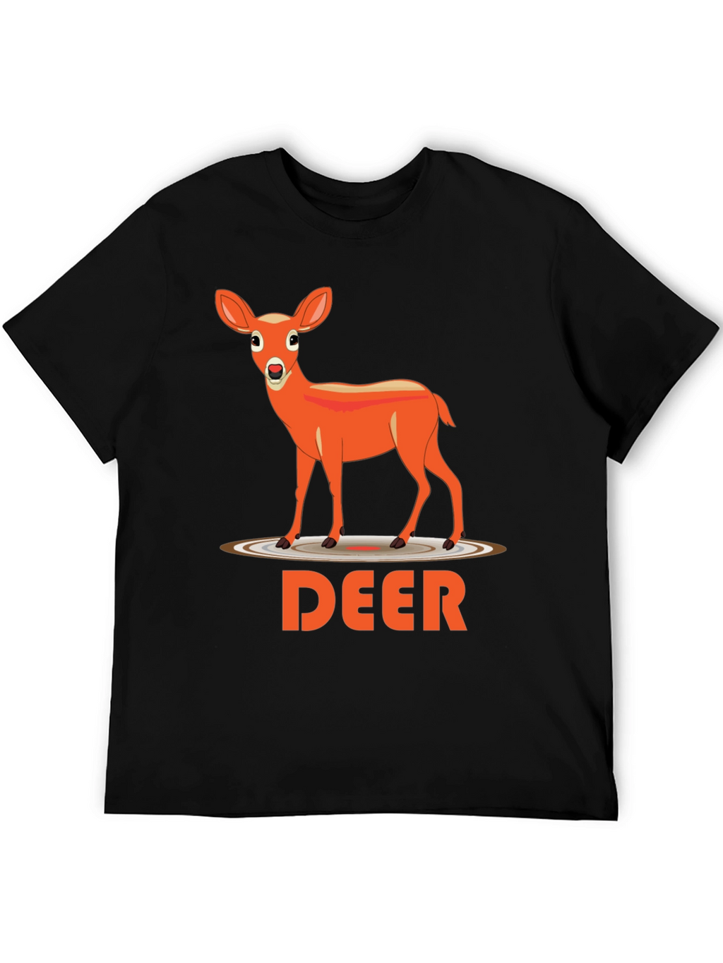 Deer Graphic Tee - Black Casual Shirt