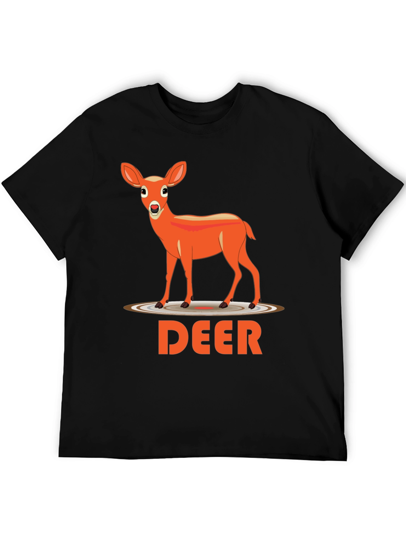 Deer Graphic Tee - Black Casual Shirt