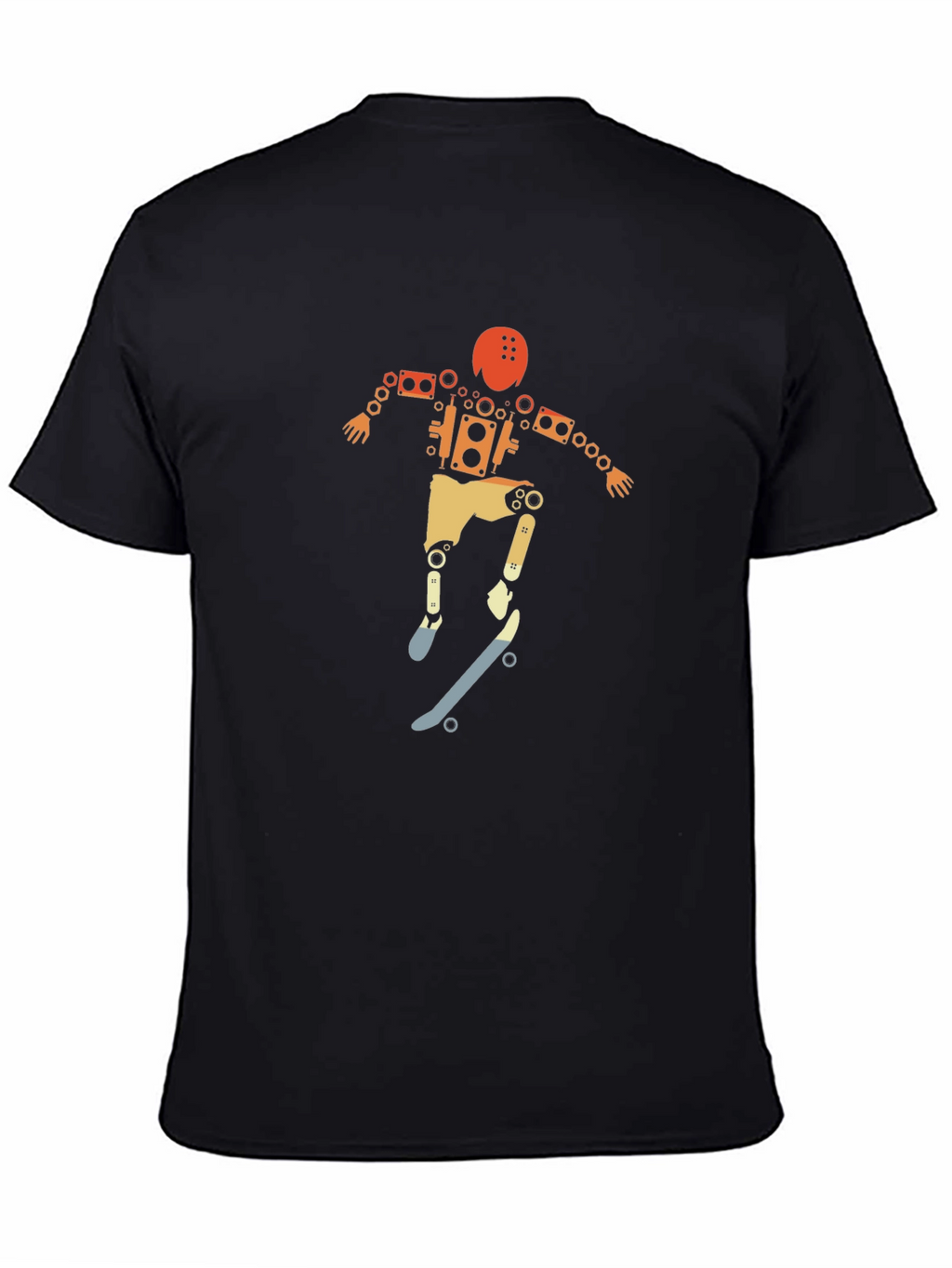 Skateboarding Robot Graphic Tee - Unique Design