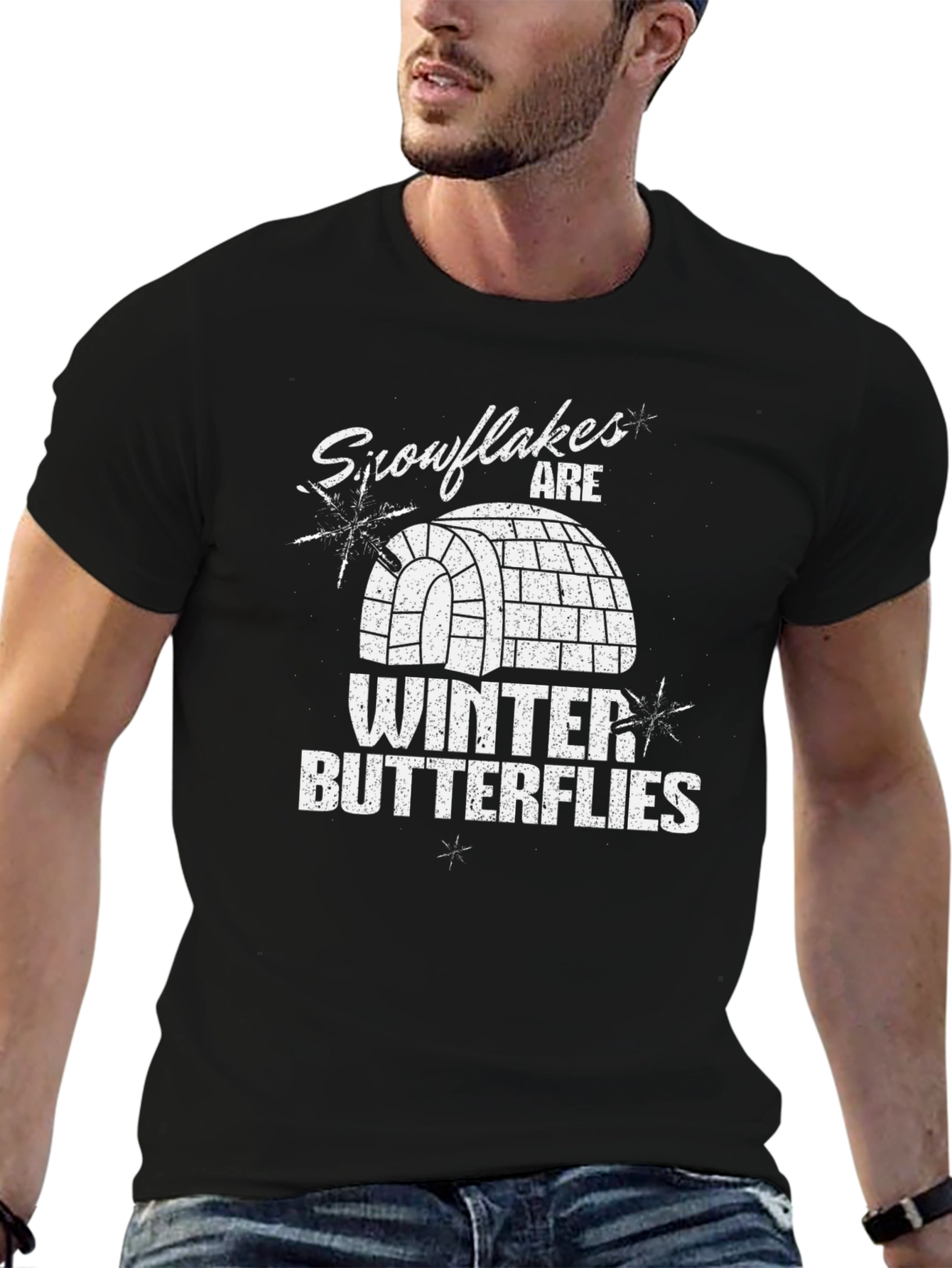 Snowflakes are Winter Butterflies Graphic Tee