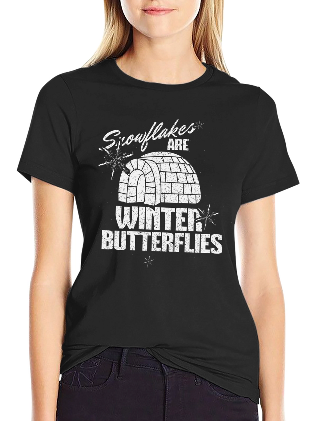Snowflakes are Winter Butterflies Graphic Tee