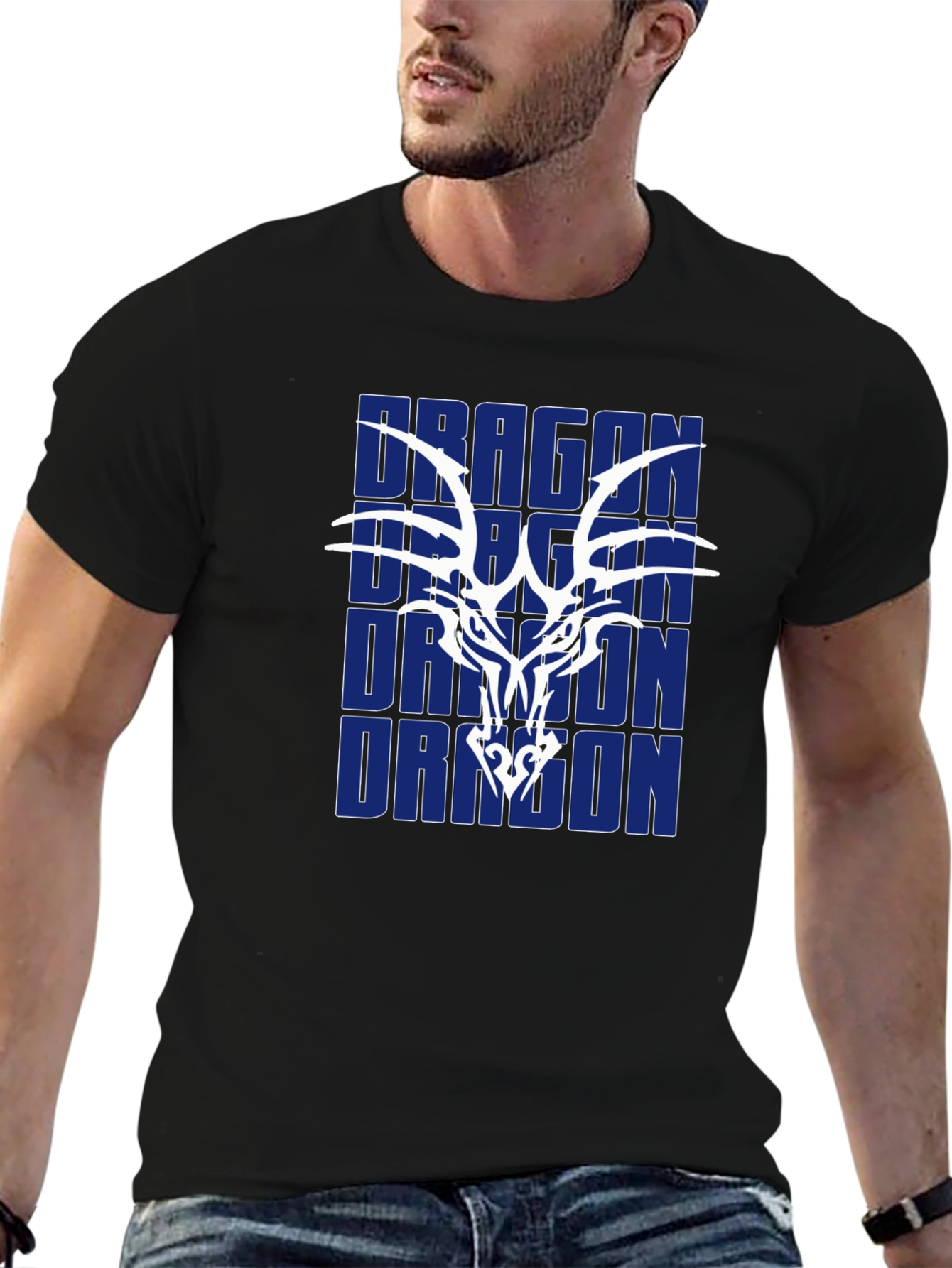 Dragon Graphic Black T-Shirt for Men