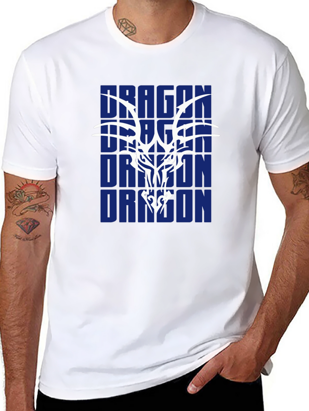 Dragon Graphic Black T-Shirt for Men