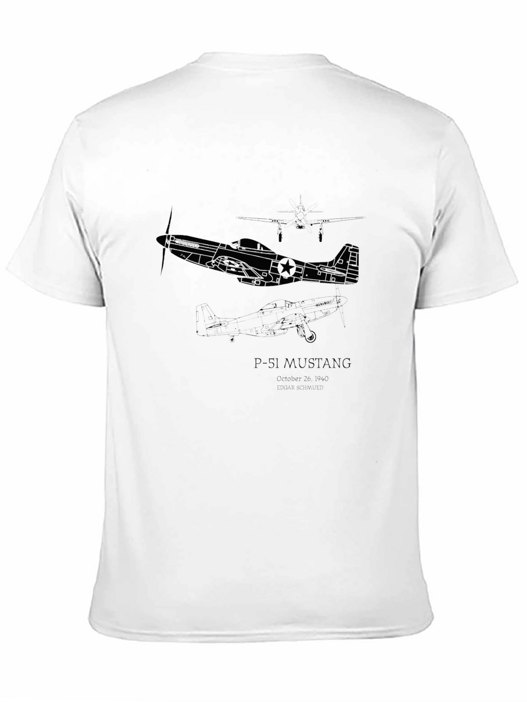 P-51 Mustang Black T-Shirt