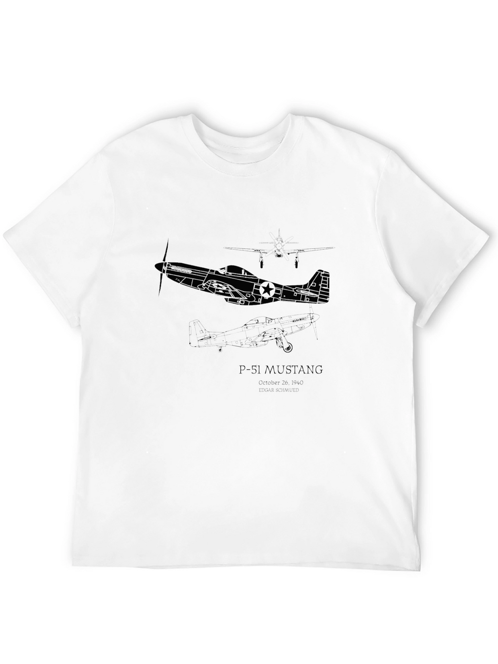 P-51 Mustang Black T-Shirt