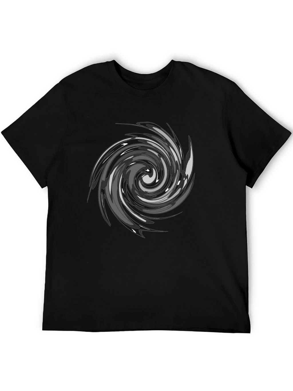 Swirl Graphic Black T-Shirt