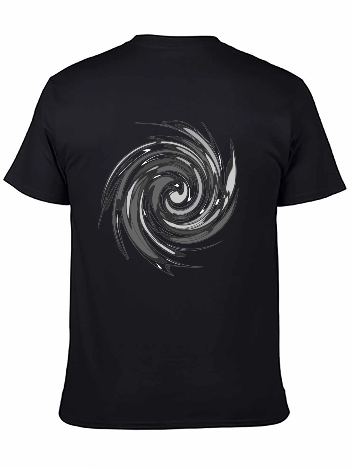 Swirl Graphic Black T-Shirt