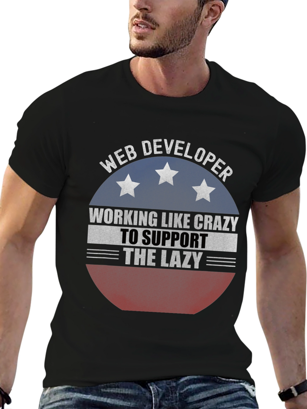 Web Developer T-Shirt - Working Like Crazy Tee