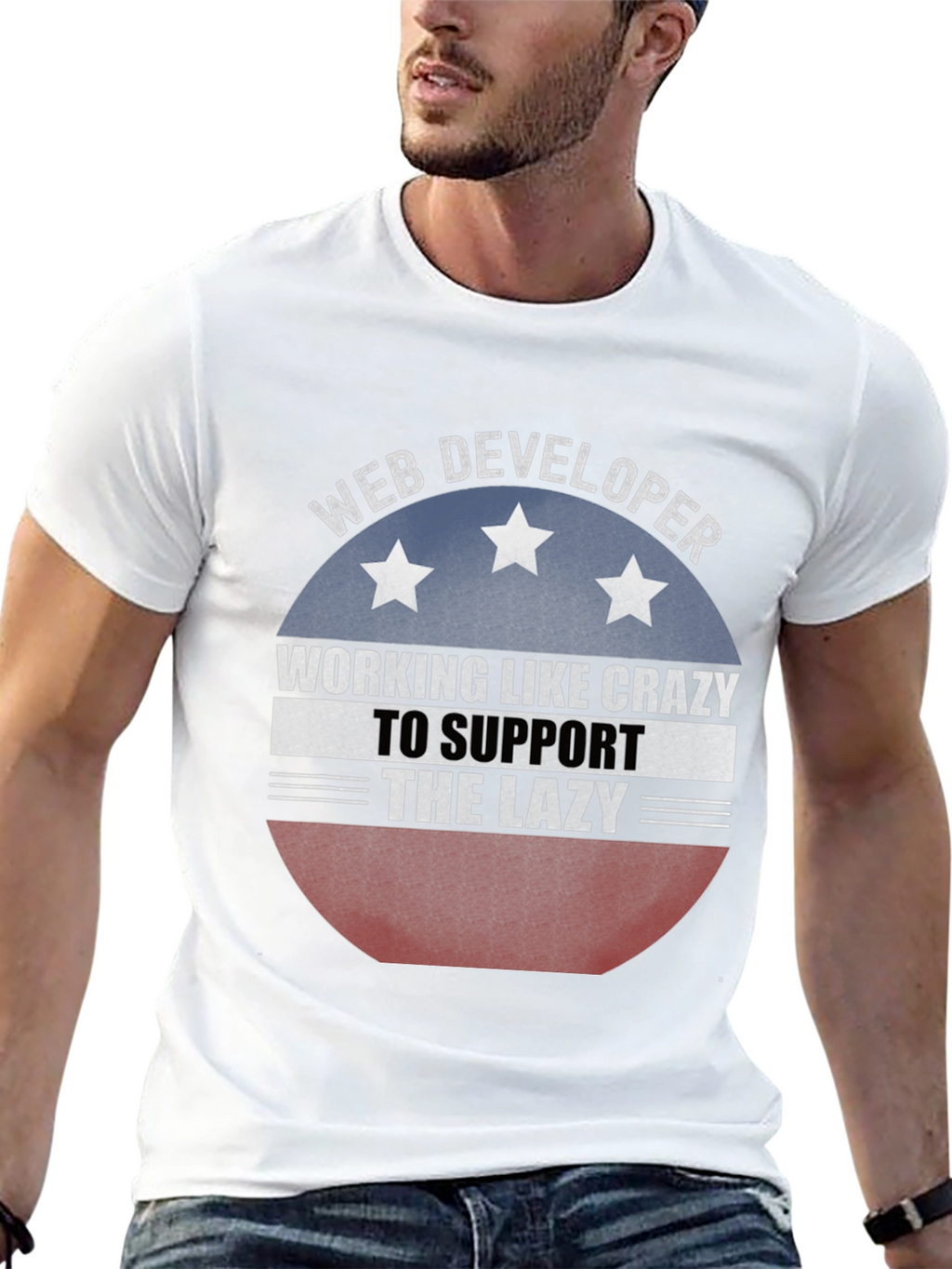 Web Developer T-Shirt - Working Like Crazy Tee